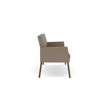 Lesro Mystic Lounge Reception Sofa, Bronze, MD Farro Upholstery ML1601